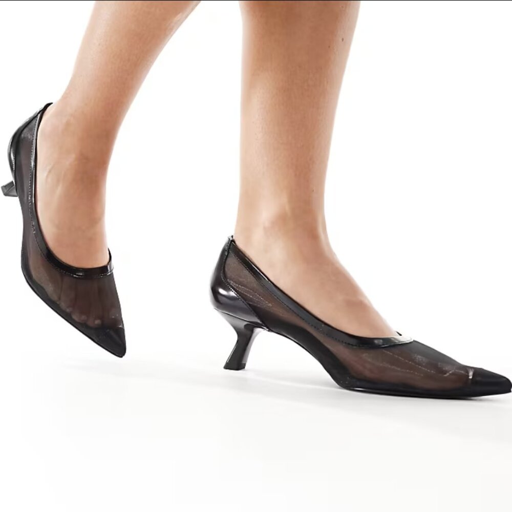 & Other Stories Mesh Kitten Heels - Picture 5 of 5